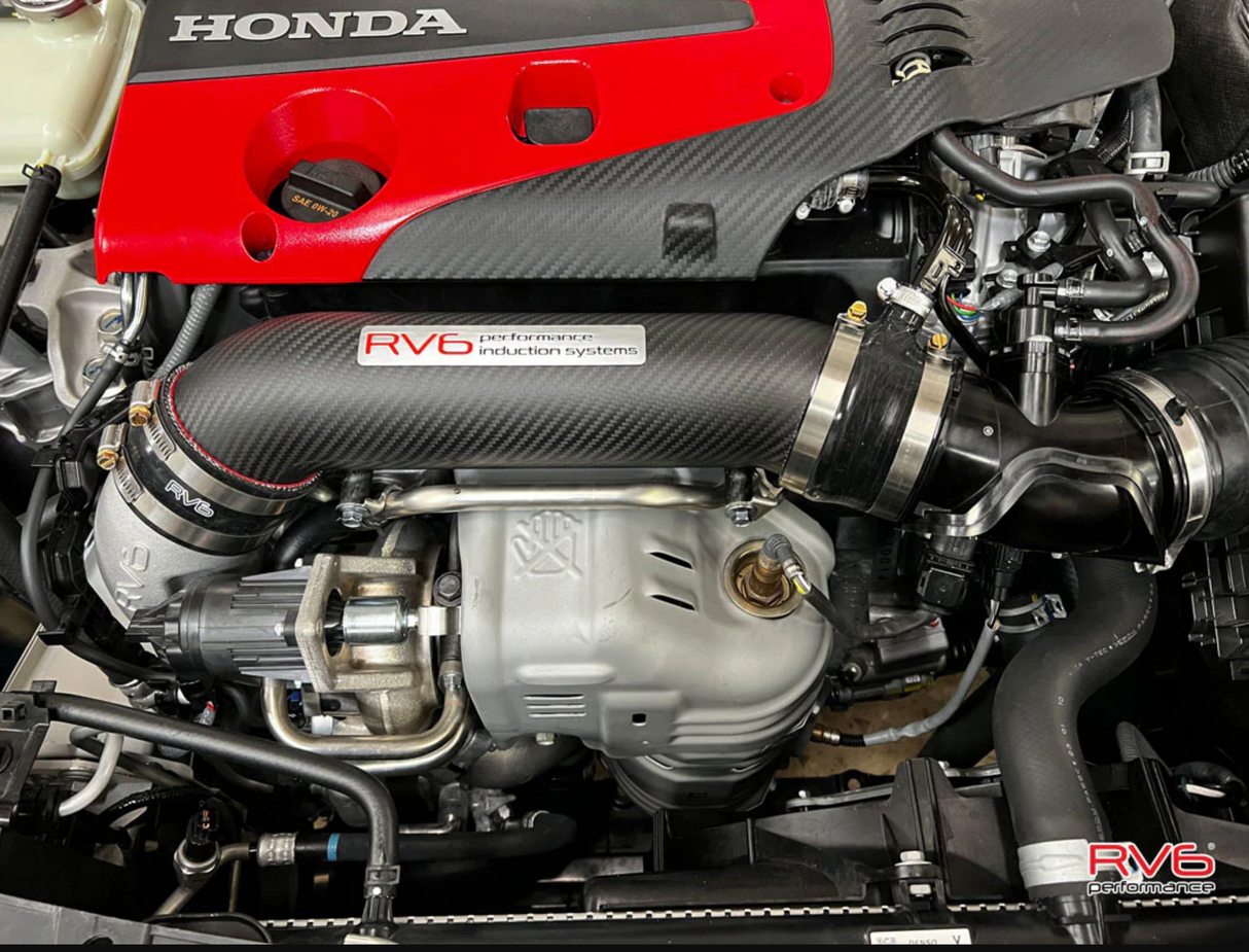RV6 Performance® (23-26) Honda Civic Type-R FL5 R660AS Antisurge/T51R RED Ball Bearing Turbocharger with CF Inlet pipe