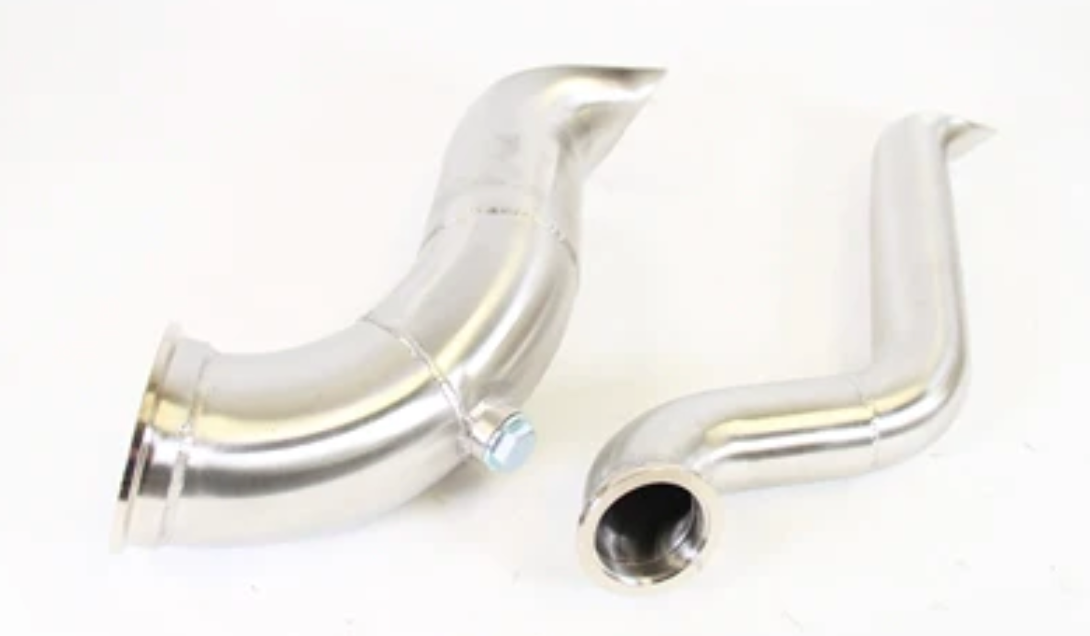 PLM® Honda K-Series Power Driven D-Series Hood Exit Up-pipe & Dump Tube for Top Mount Turbo Manifold
