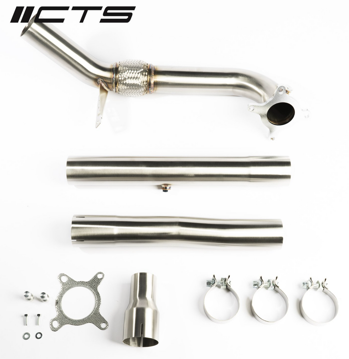 CTS Turbo® (09-21) Audi Q3/Volks Tiguan 1.8L/2.0L 304SS 3" Catless Down Pipe Set