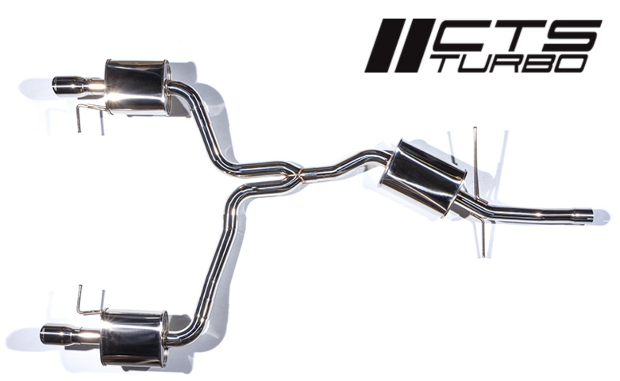 CTS Turbo® (09-16) Audi A4 B8/B8.5 2.0L 304SS 3" Cat-Back Exhaust with 4" OD Tips