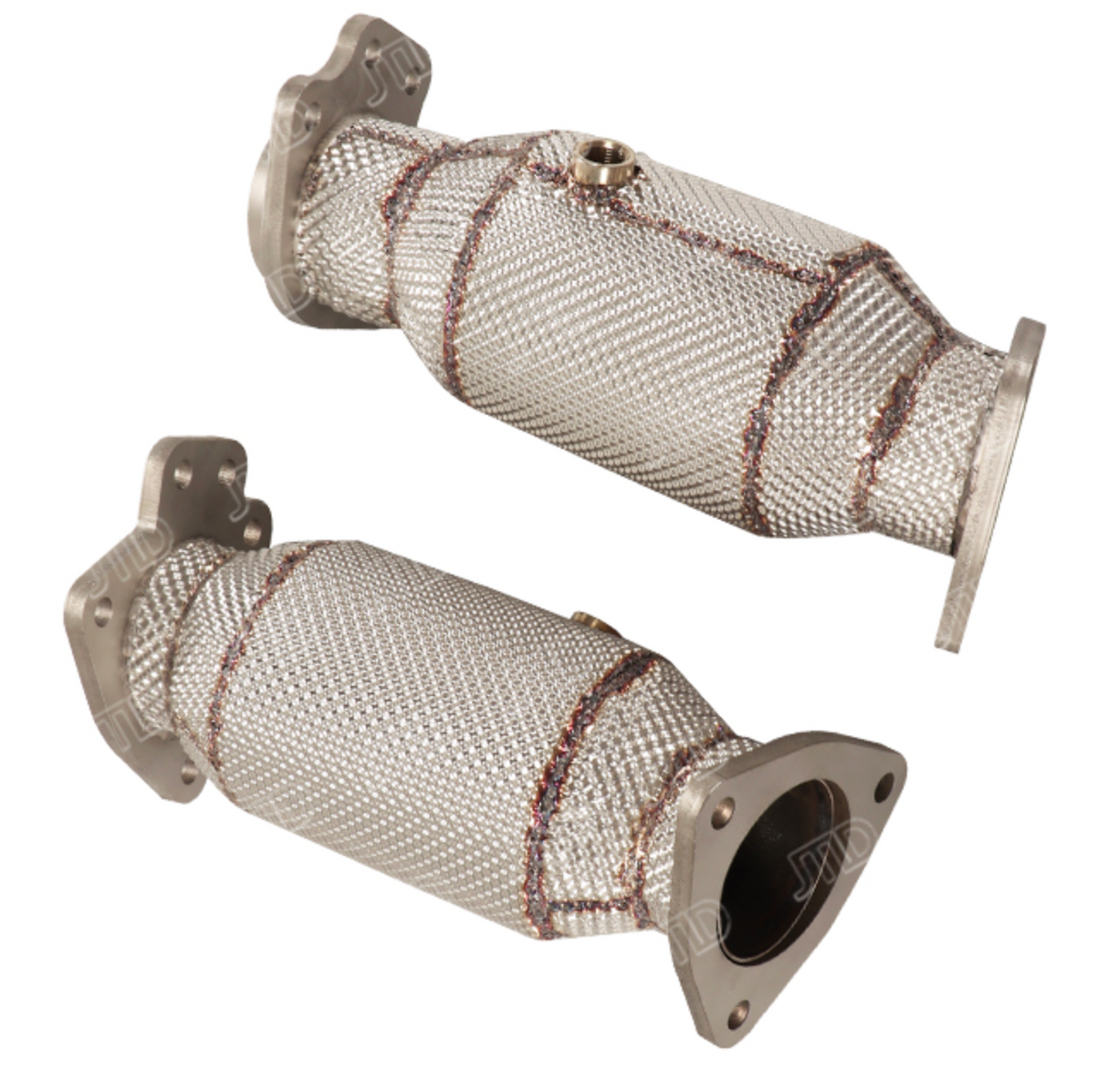 King Racing® (20+) Chevrolet Corvette C8 304SS 3" 200 Cell Catted Exhaust Mid-Pipes with Heat Layer