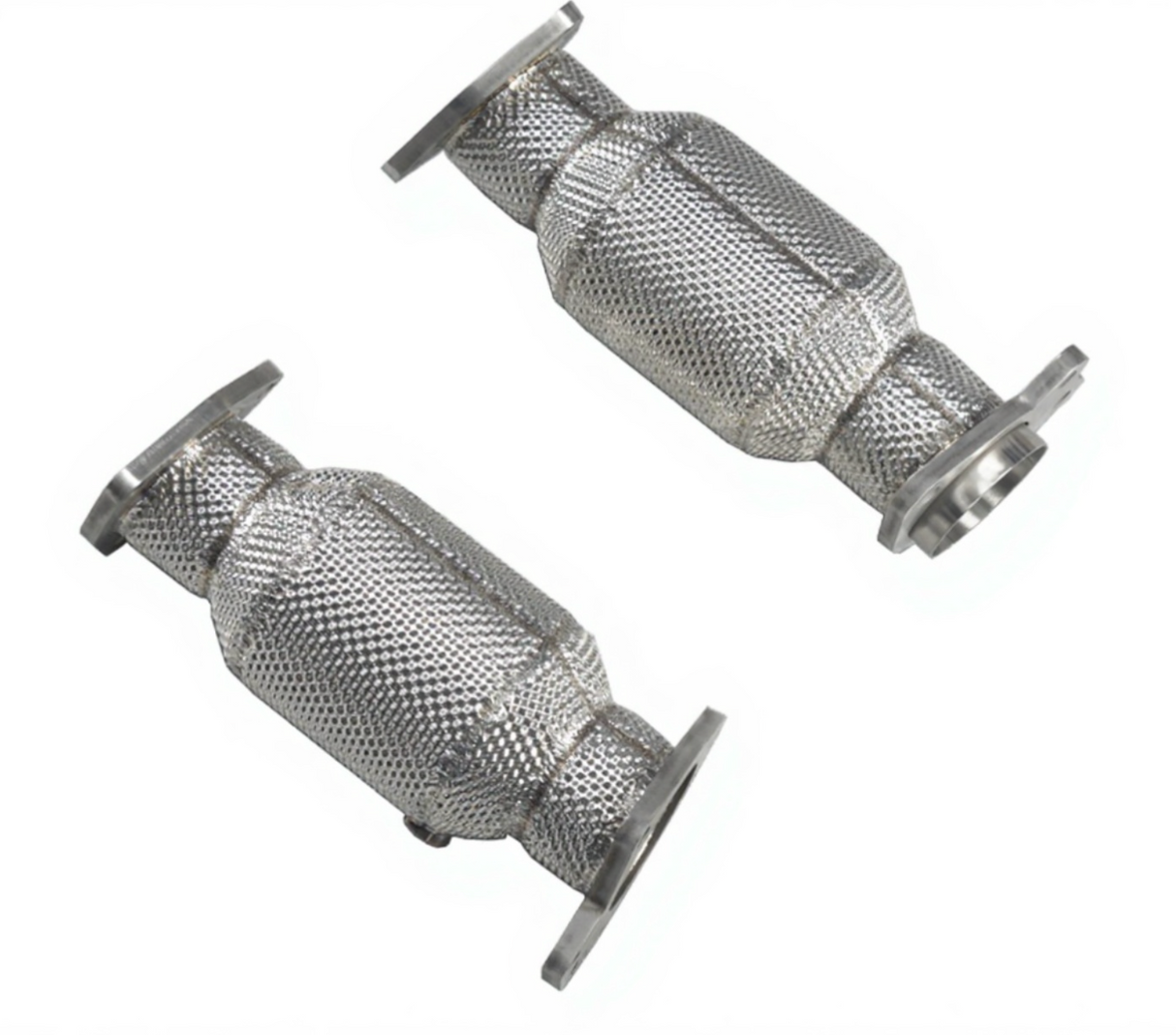 King Racing® (20+) Chevrolet Corvette C8 304SS 200 Cell Catted Mid-Pipes with Heat Layer