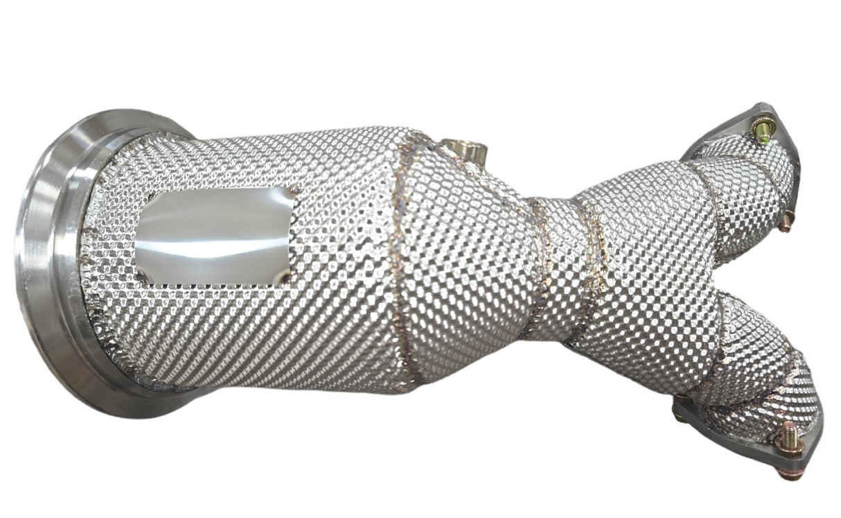King Racing® (18-24) Audi SQ5 3.0L 304SS 3" Catless Exhaust Downpipe with Heat Wrap Layer