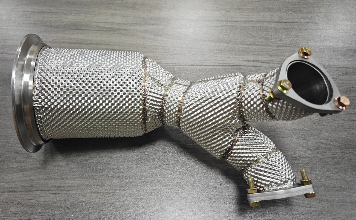 King Racing® (18-24) Audi SQ5 3.0L 304SS 3" Catless Exhaust Downpipe with Heat Wrap Layer