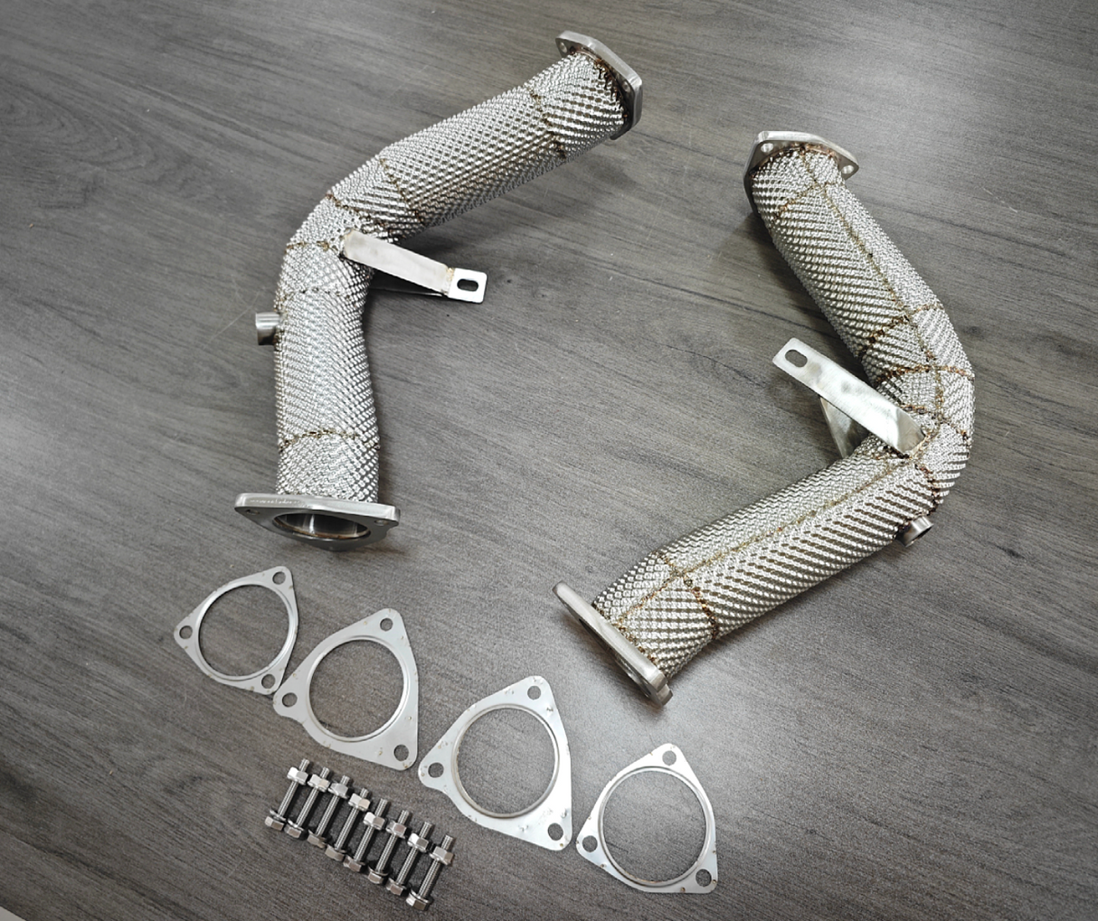 King Racing® (16+) Audi S4/S5/A6/A7/A8/Q5/SQ5 304SS 3" Catless Exhaust Downpipe with Heat Wrap Layer