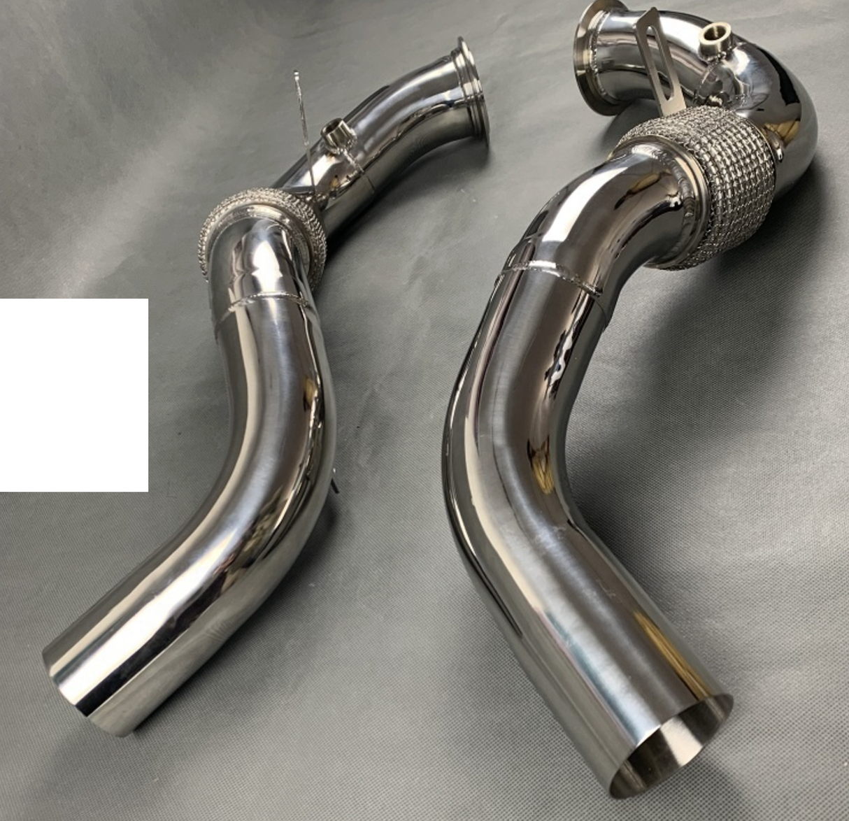 King Racing® (15-19) BMW X5M/X6M S63B44 304SS 3" Catless Exhaust Down Pipes