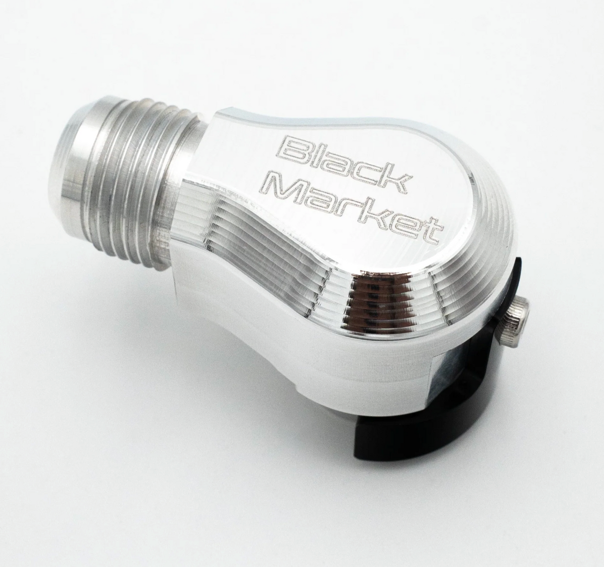 Black Market Race BMW B58B30 19MM Male To 10AN Male 90 Degree Valve Cover BMW PCV Fitting