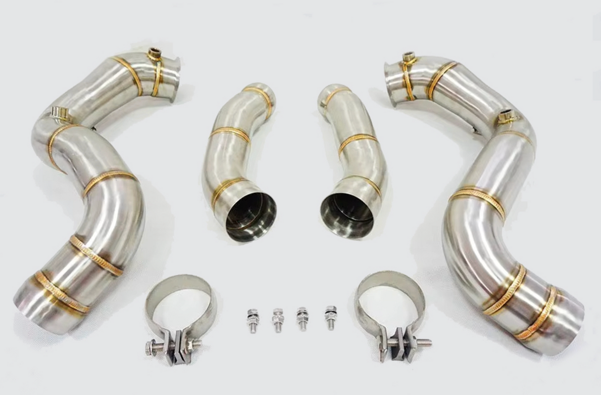 King Racing® (16-21) Mercedes-Benz C63 AMG M177 W205 304SS 3" Catless Down Pipe Kit