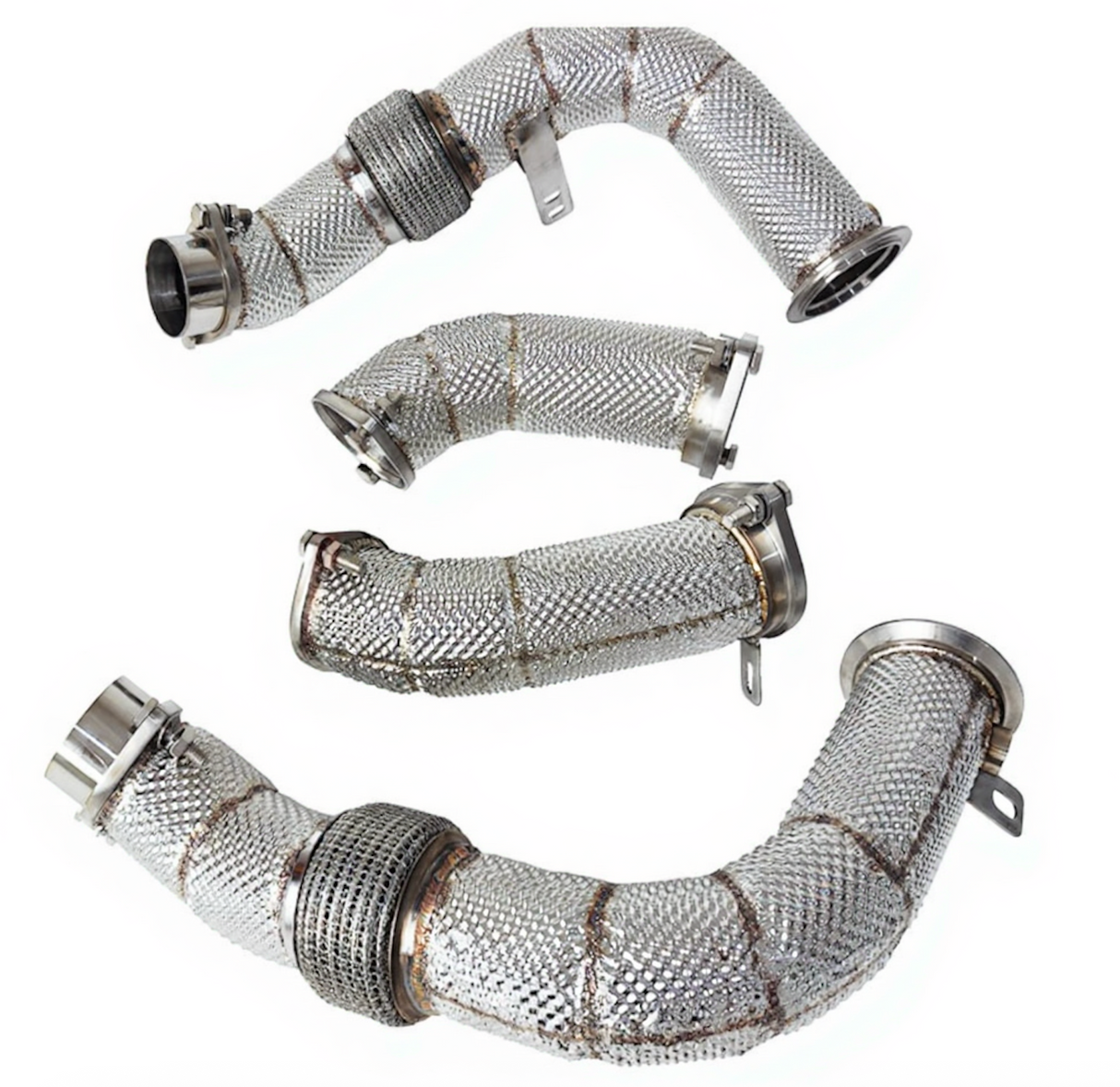 Kingman Speed® (23+) BMW XM S68B44 304SS 3" Catless Down Pipes with Heat Wrap Layer