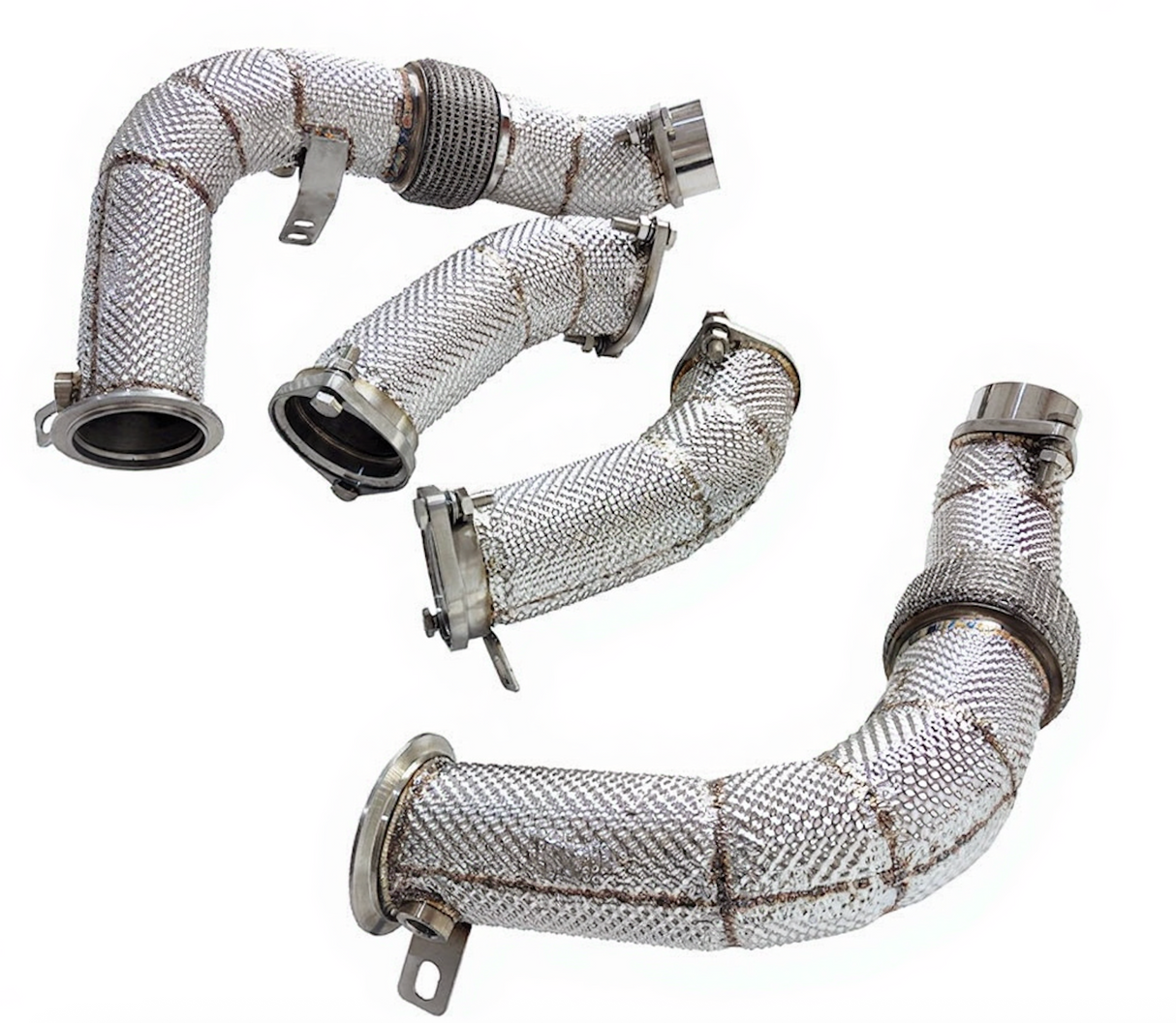 Kingman Speed® (23+) BMW XM S68B44 304SS 3" Catless Down Pipes with Heat Wrap Layer