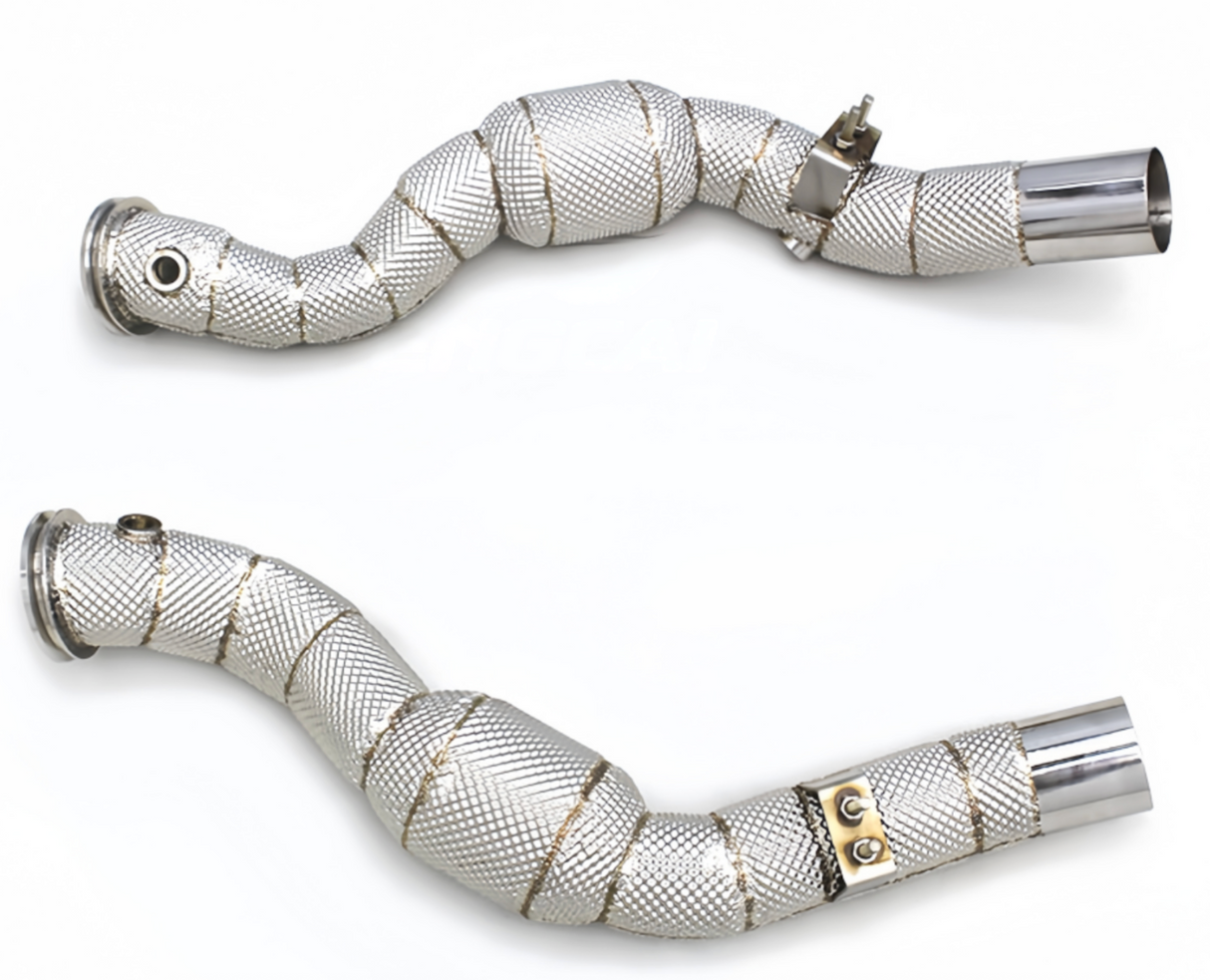 13-23 Maserati Ghibli M157 Exhaust Down Pipes with Heat Wrap Layer