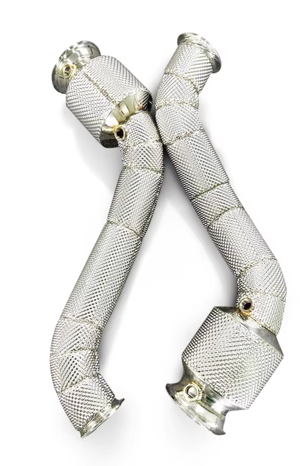 Kingman Speed® (19-24) Mclaren GT 4.0L 304SS 3" Exhaust Down Pipes with Heat Wrap Layer