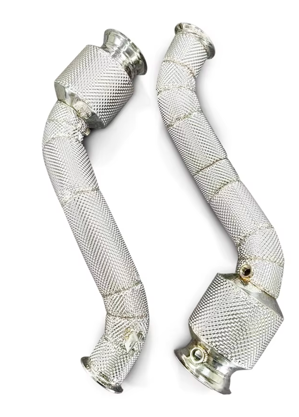Kingman Speed® (19-24) Mclaren GT 4.0L 304SS 3" Exhaust Down Pipes with Heat Wrap Layer