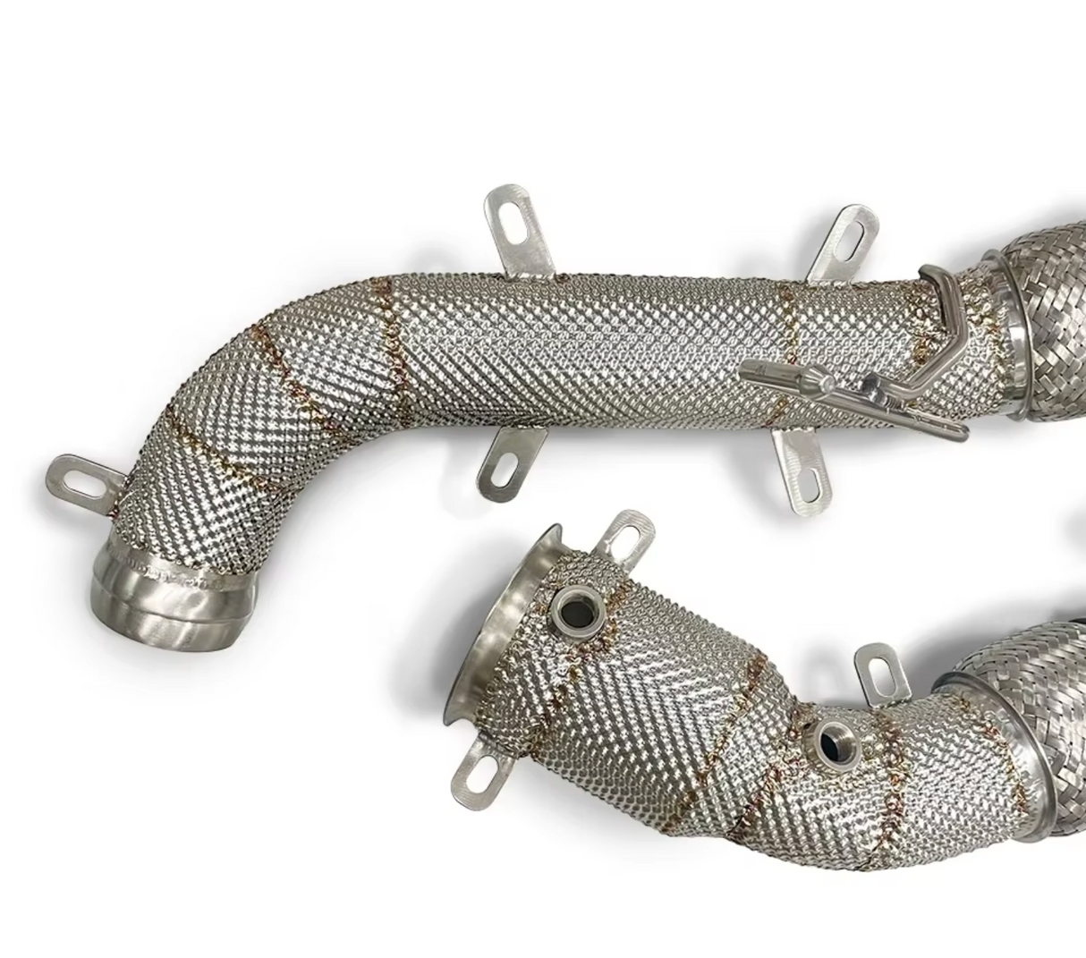 11-14 McLaren MP4-12C 3.8L M838T Catless Exhaust Down Pipes with Heat …