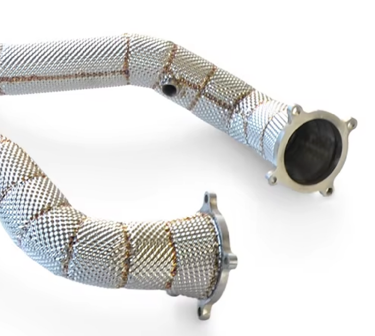 17-23 McLaren 720S 4.0L M840T Catless Exhaust Down Pipes with Heat Wrap