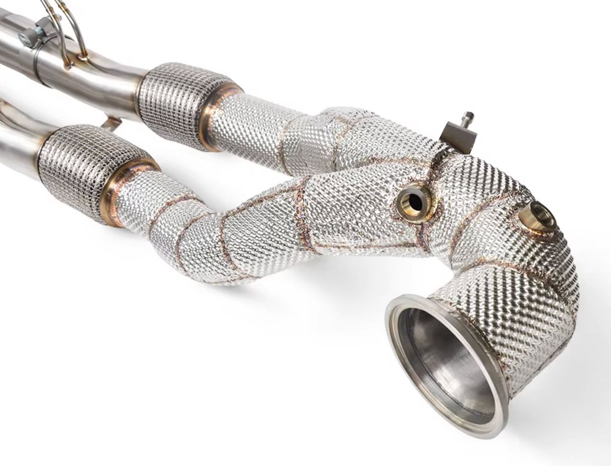22+ Audi RS3 8Y EA855 Catless Exhaust Down Pipe with Mid-Pipe Set