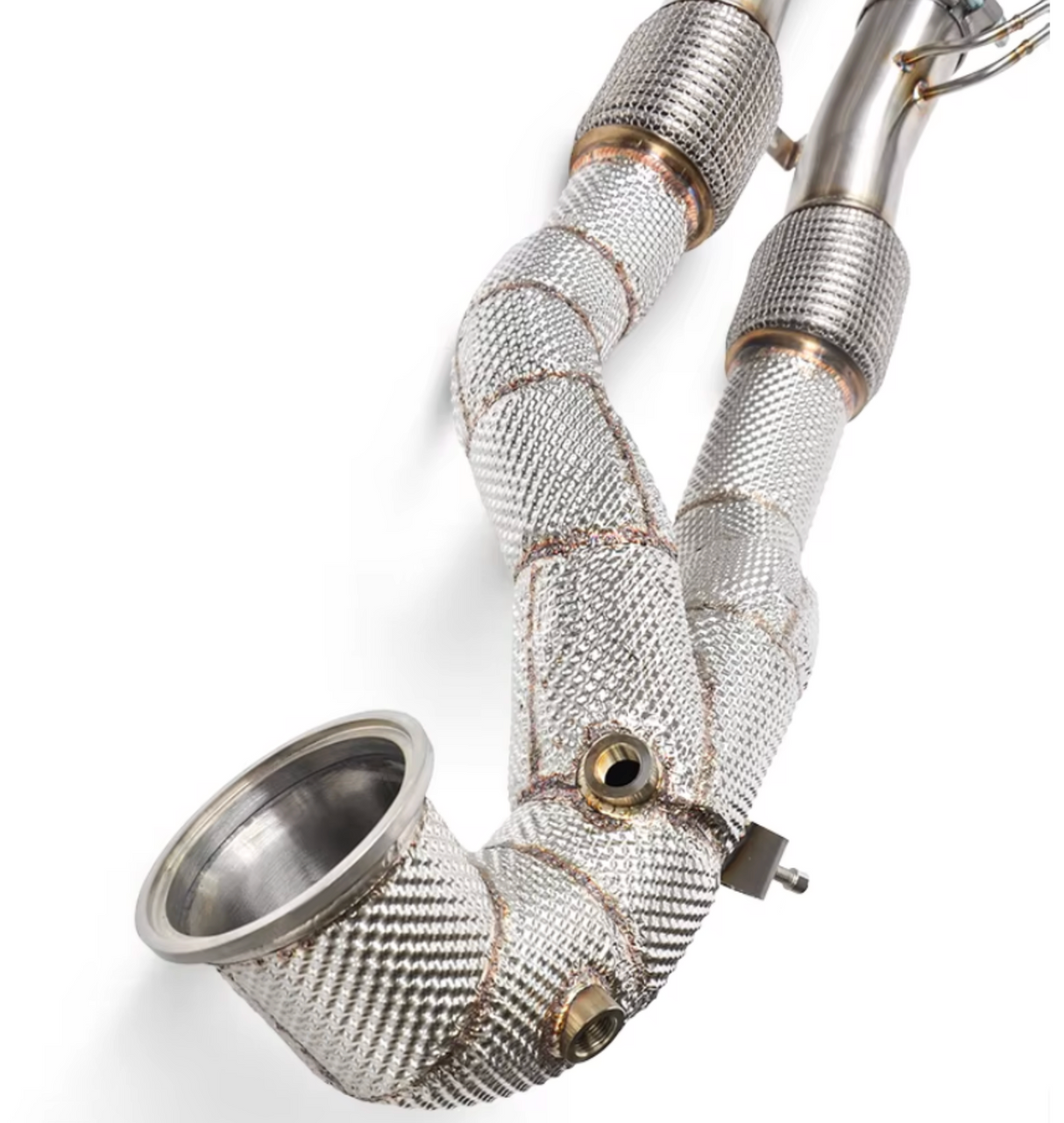 22+ Audi RS3 8Y EA855 Catless Exhaust Down Pipe with Mid-Pipe Set