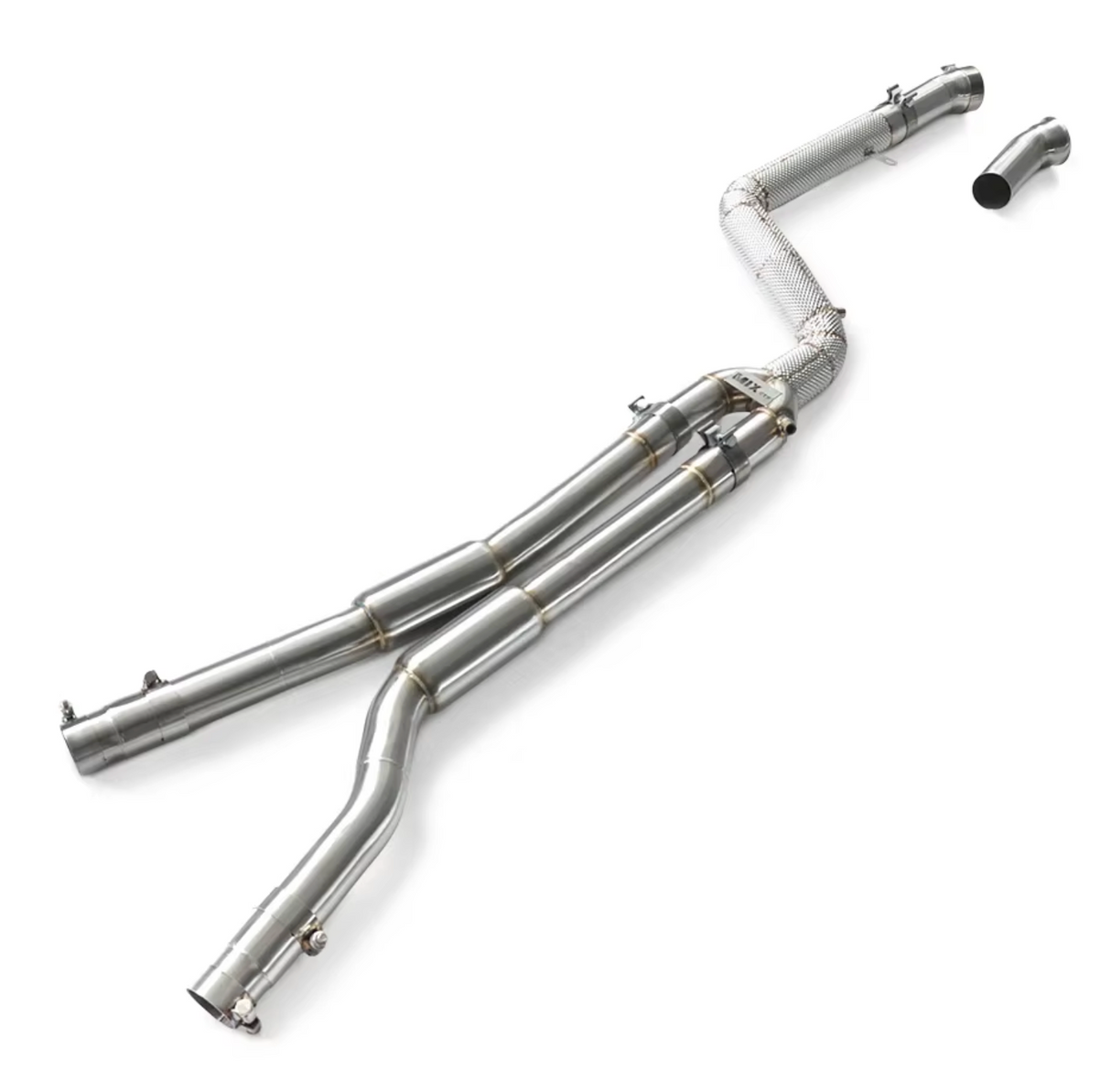 21+ BMW M240i G42 B58B30 Catless Mid-Pipes with Heat Wrap Layer