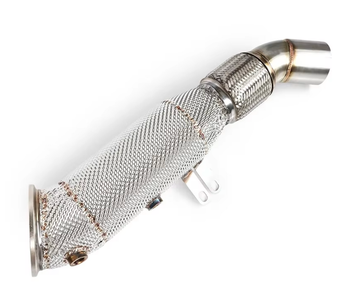 17-23 BMW 640i G32 B58B30 Exhaust Down Pipe with Heat Wrap Layer