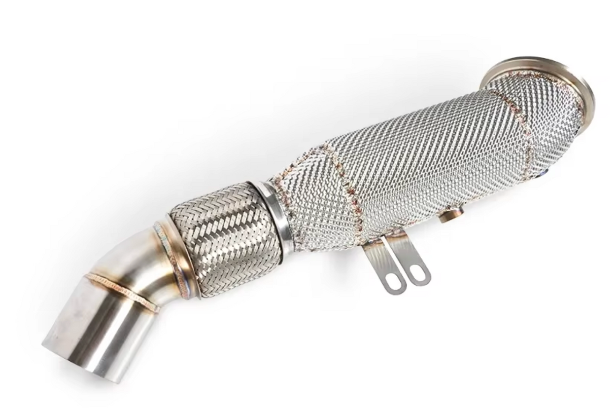 17-23 BMW 640i G32 B58B30 Exhaust Down Pipe with Heat Wrap Layer