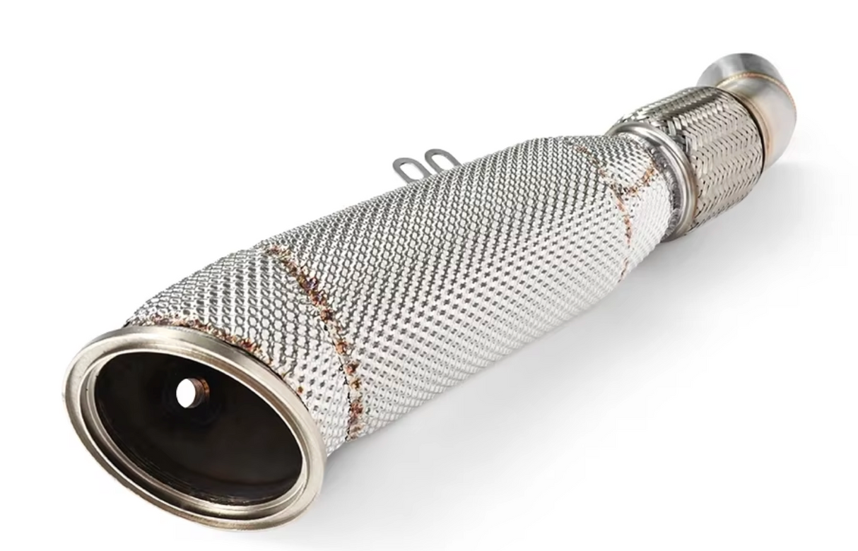19+ BMW 840i G15 B58B30 Exhaust Down Pipe with Heat Wrap Layer
