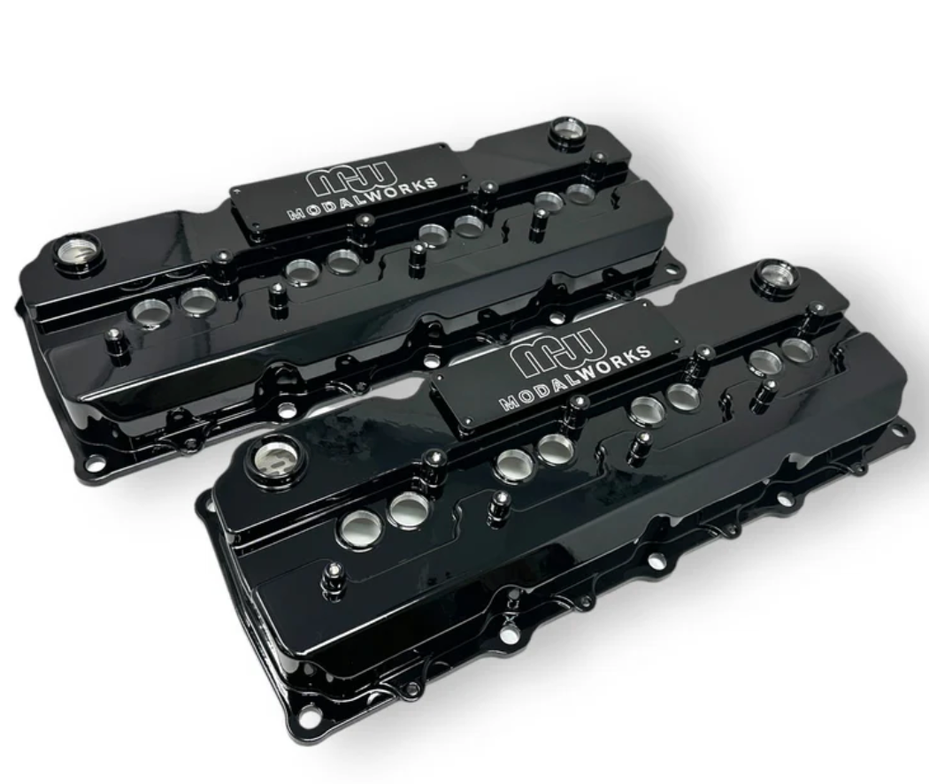 ModalWorks® GEN III HEMI Billet 6061-T6 Aluminum Valve Covers with –12an ORB Breather Ports