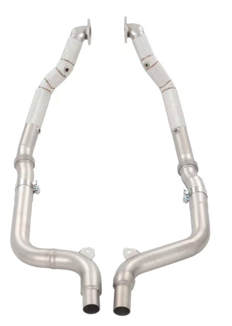 Kingman Speed® (15-23) Dodge Challenger 3.6L 304SS 3" Catless Mid-Pipes with Heat Wrap Layer