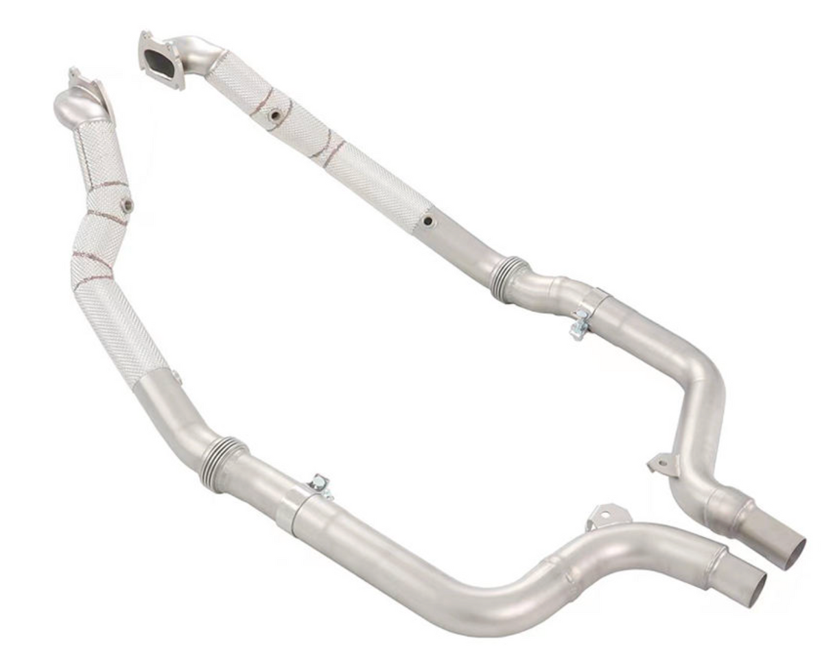 Kingman Speed® (15-23) Dodge Challenger 3.6L 304SS 3" Catless Mid-Pipes with Heat Wrap Layer