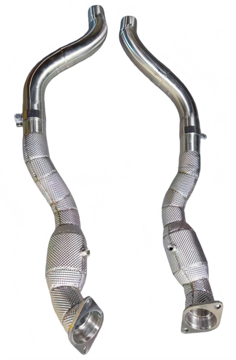 Kingman Speed® (15-23) Dodge Challenger/Charger SRT Hellcat 304SS 3" Exhaust Mid-Pipes with Heat Wrap Layer