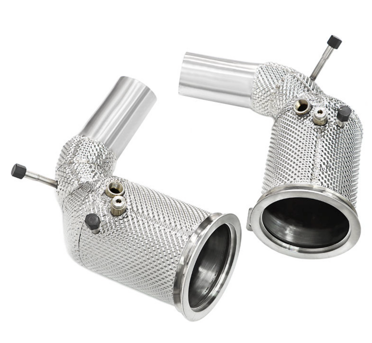 Porsche 911 992.1 Carrera/Targa 3.0L Catless Exhaust Down Pipes with Heat Wrap Shield