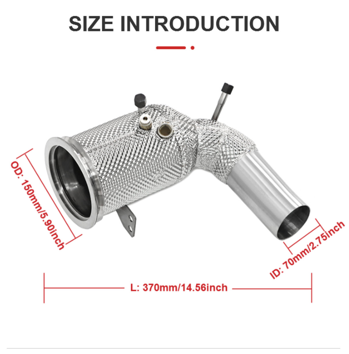 Porsche 911 992.1 Carrera/Targa 3.0L Catless Exhaust Down Pipes with Heat Wrap Shield
