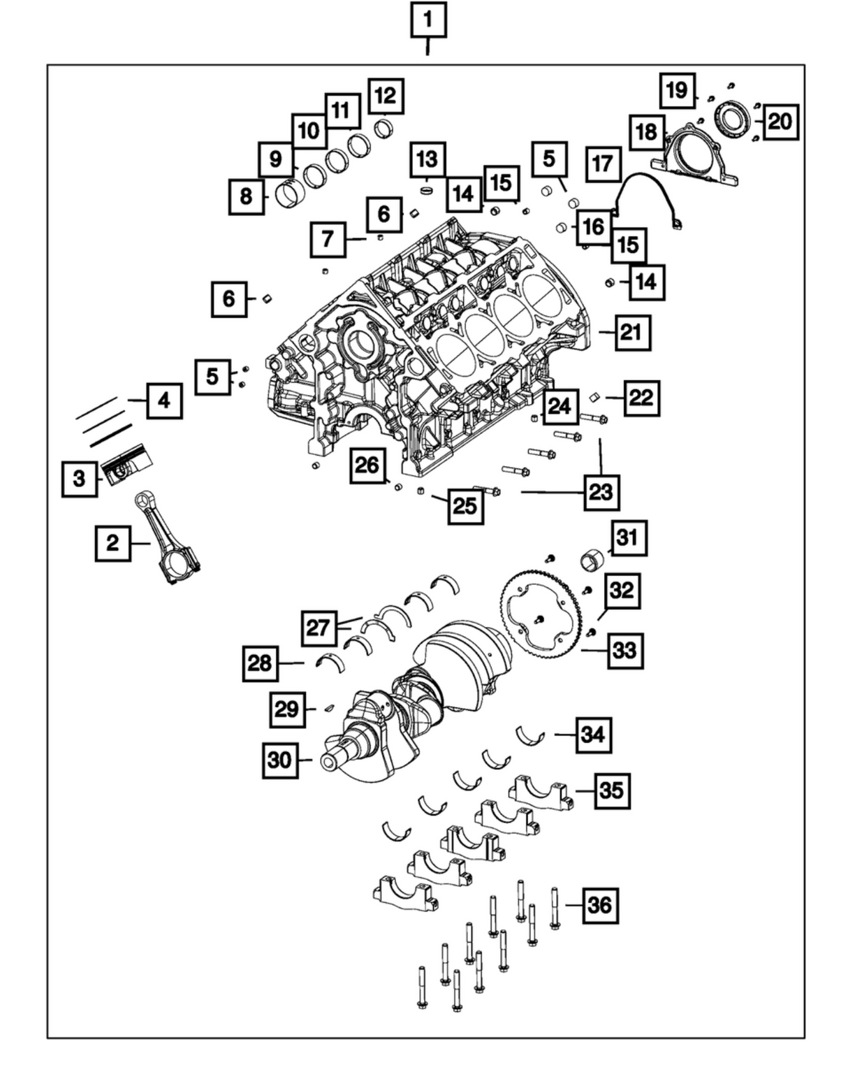 Mopar 4893356AA 300/Challenger/Charger 5.7L VVT OEM Crankshaft