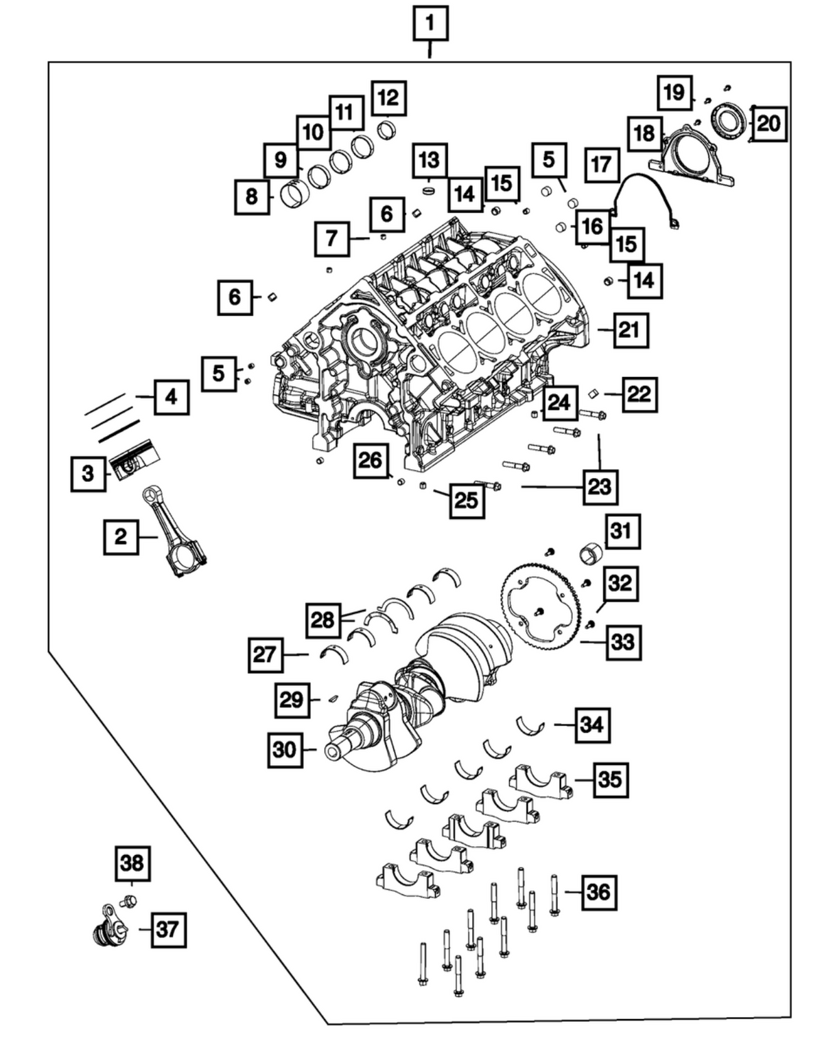 Mopar® #53032221AA GEN III HEMI Cylinder Block Plug (Models without MDS)