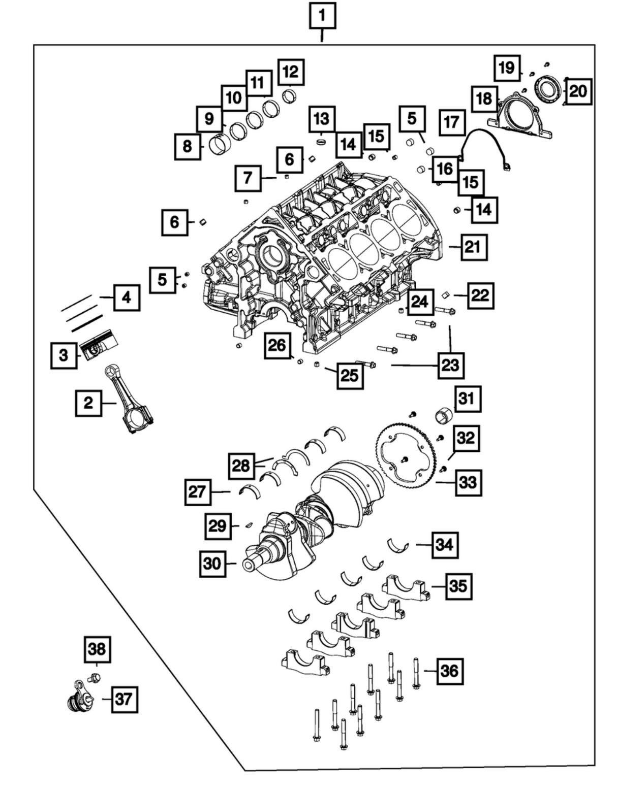 Mopar® #53009180AB (09-26) GEN III HEMI VVT Pilot Bearing (6-Speed Manual)