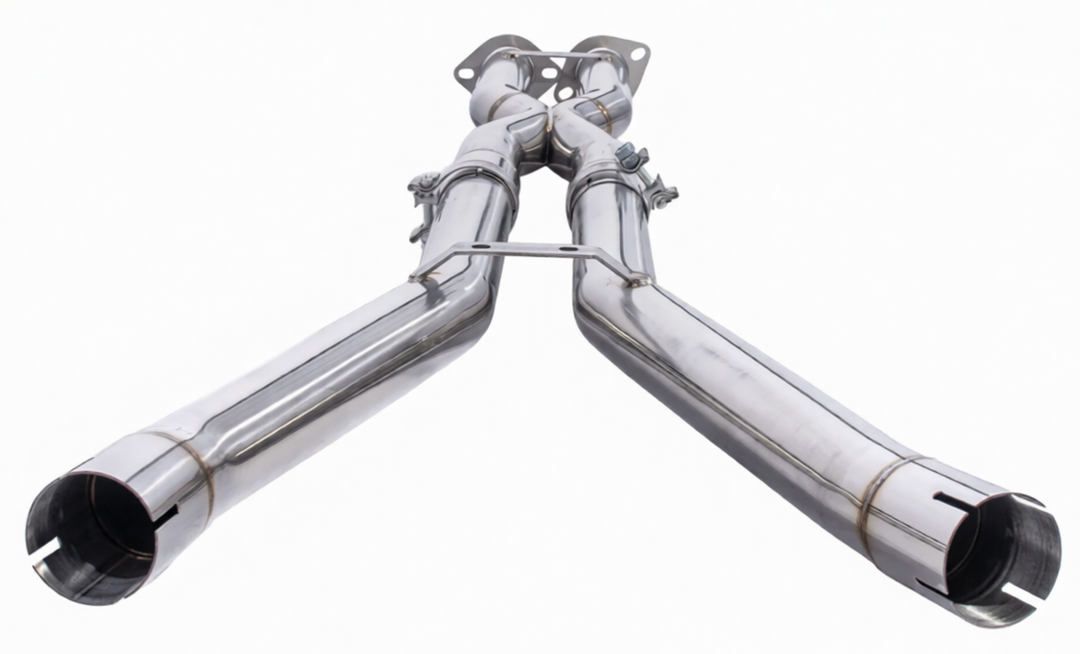 Kingman Speed® (06-08) Corvette C6 6.0L LS2 304SS 3" Catless Exhaust X-Pipe