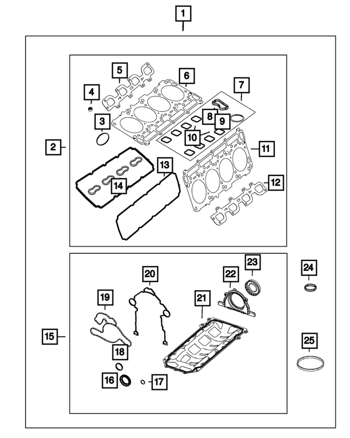 Mopar® #53022307AC GEN III HEMI 5.7L Driver Side Cylinder Head Gasket
