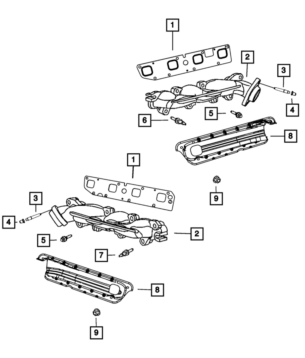 Mopar® #5045495AA GEN III HEMI 5.7L VVT/MDS Left Side Exhaust Manifold Gasket