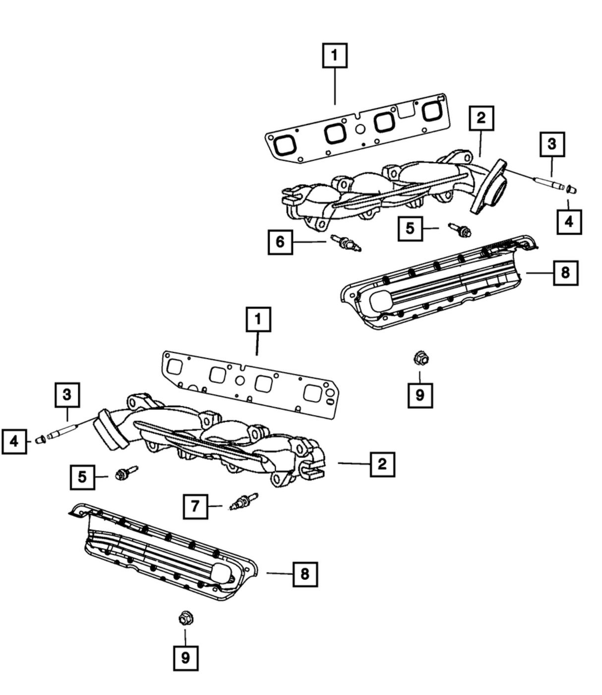 Mopar® #5045495AA GEN III HEMI 5.7L VVT/MDS Left Side Exhaust Manifold Gasket
