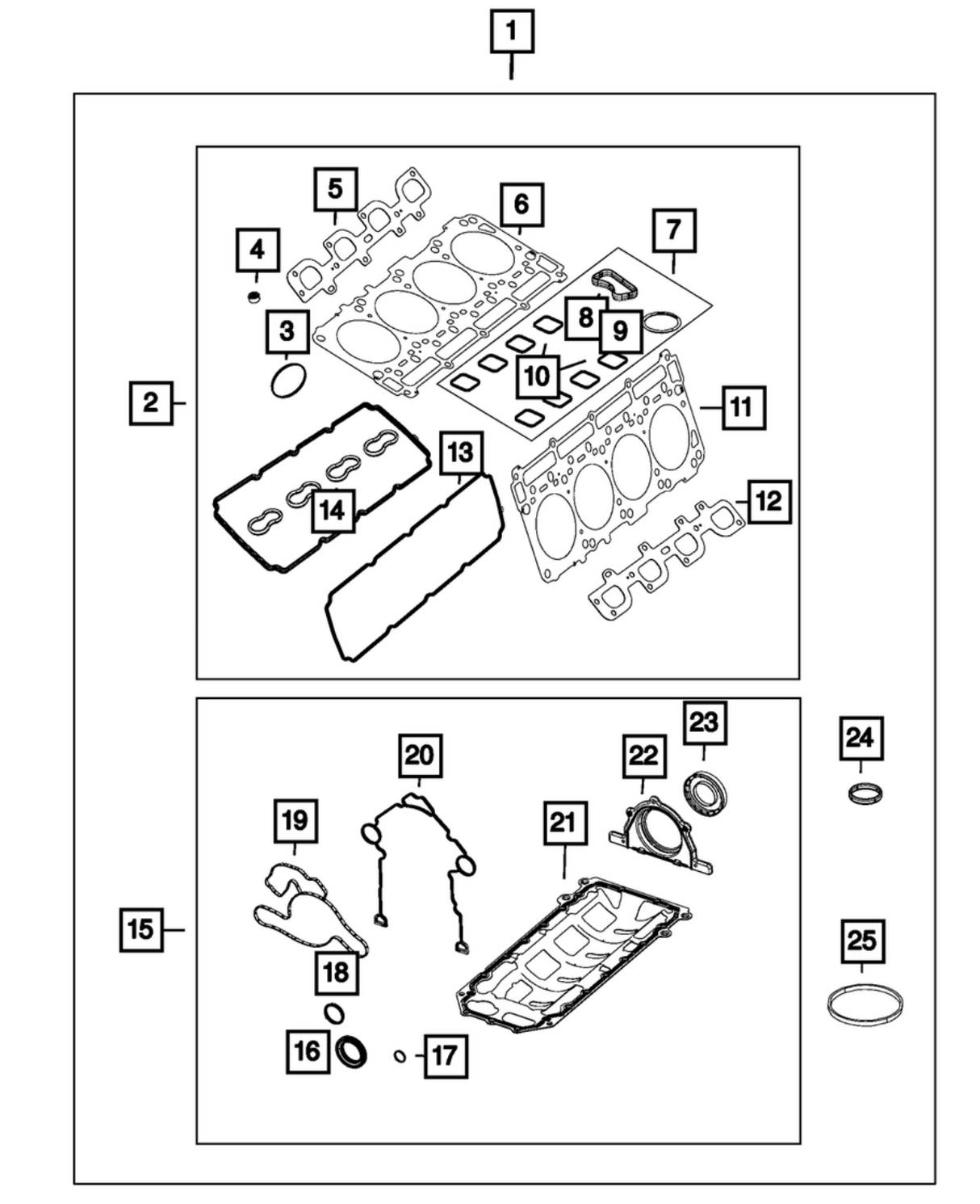 Mopar® #68394131AA (09+) GEN III HEMI 5.7L/6.4L VVT/MDS Water Pump Gasket