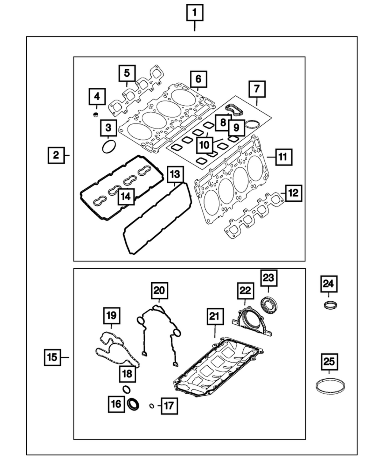 Mopar® #53021521AD GEN III HEMI 5.7L/6.2L/6.4L VVT/MDS Chain Case Cover Gasket