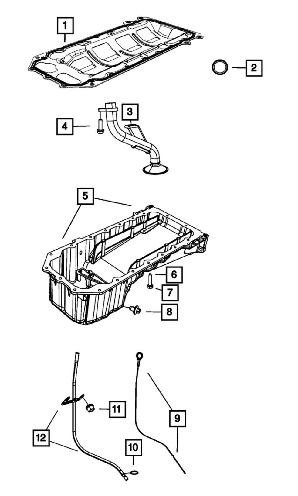 Mopar® #4792874AA (09+) GEN III HEMI 5.7L VVT/MDS Oil Pan Gasket