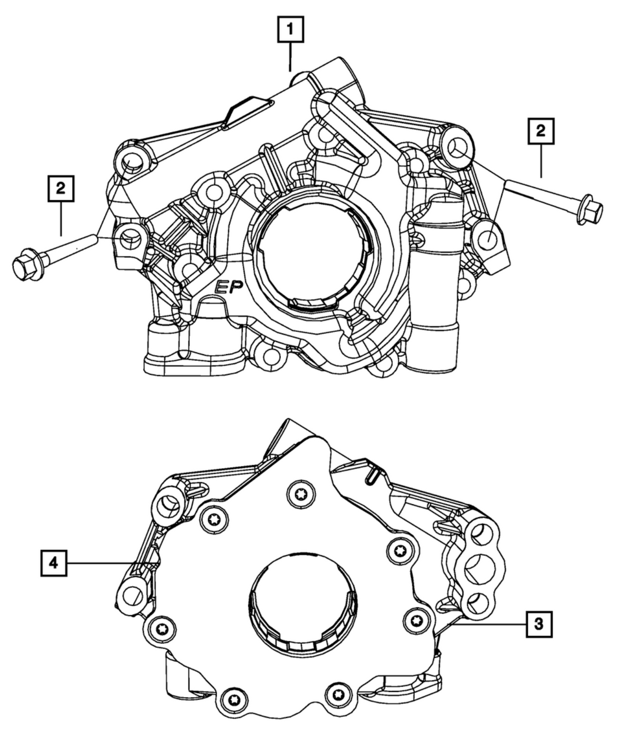 Mopar® #53021622BH (09+) GEN III HEMI 5.7L VVT/MDS OEM Engine Oil Pump
