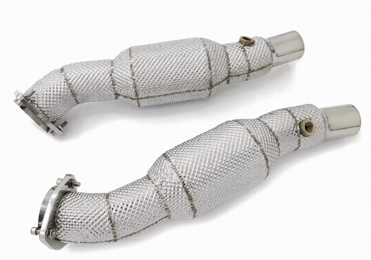 09-14 Ferrari California 4.3L F136 200 Cell Catted Exhaust Down Pipes