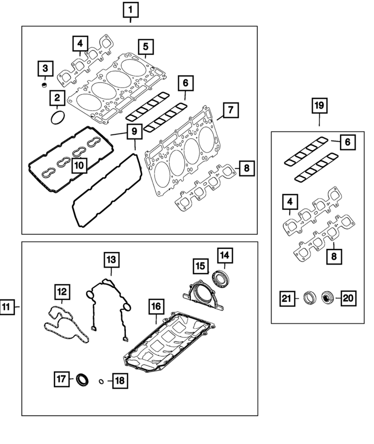Mopar® #5038098AA GEN III HEMI SRT Right Side Exhaust Manifold Gasket