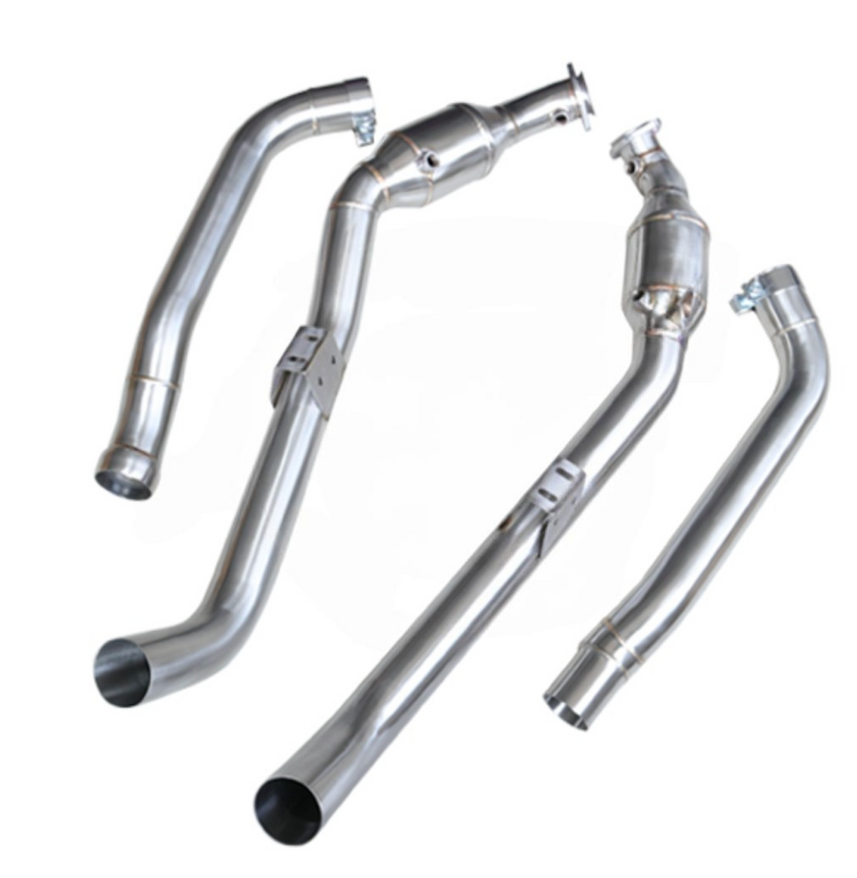 Mercedes-Benz M157 5.5L AMG 200 Cell Catted Exhaust Down Pipes
