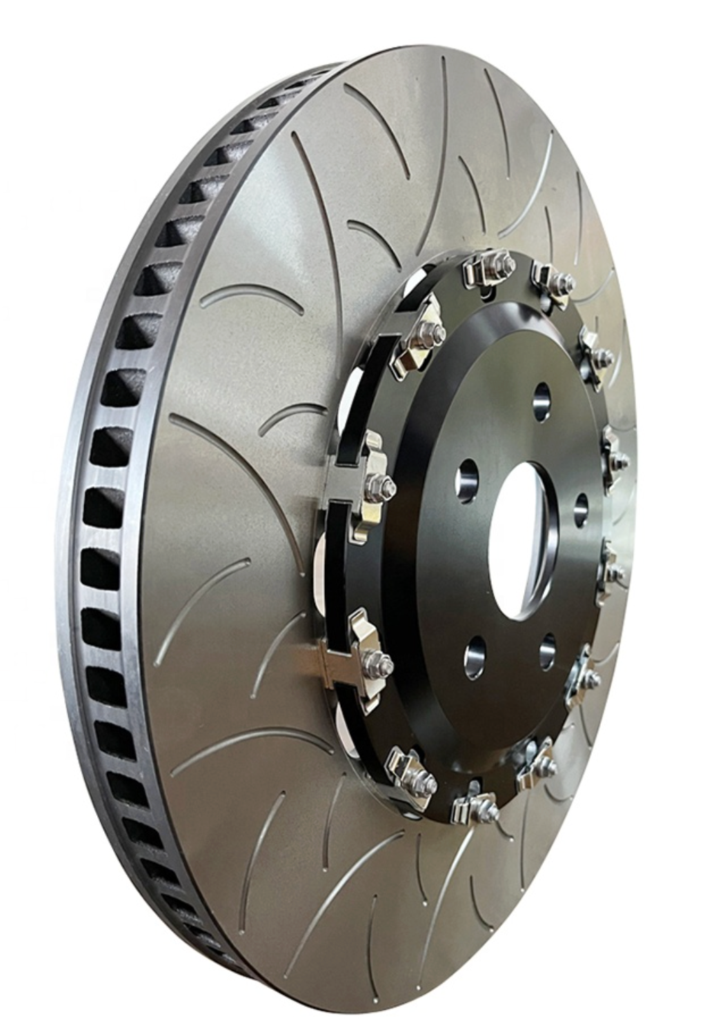 Kingman Speed® (21-23) Dodge Challenger/Charger Carbon Alloy Slotted 2-Piece 400mm x 34mm (15.75” x 1.34”) 12-Bolt Front Brake Rotor (BR7 Code)