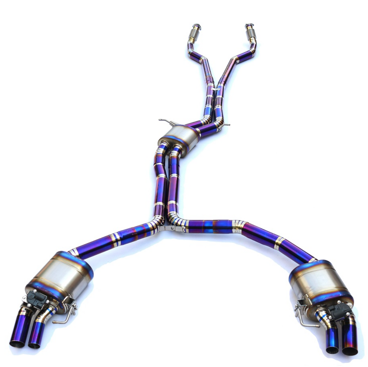 13-18 Audi RS6 C7/RS7 4G8 4.0L Blue Titanium 3" Cat-Back Exhaust