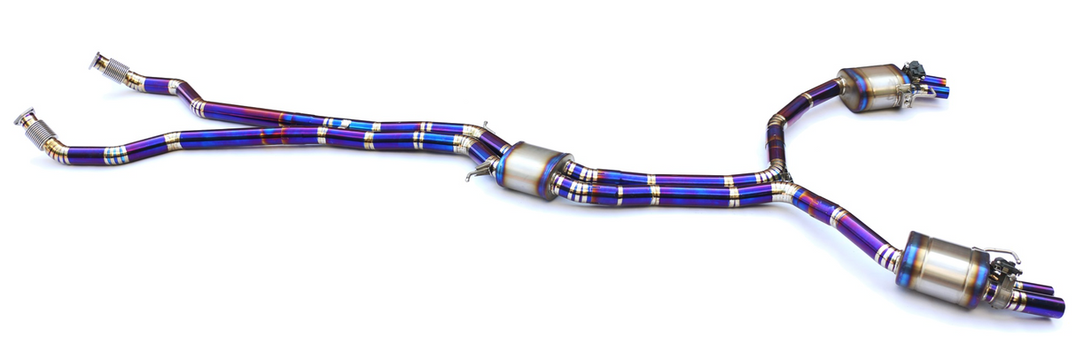 13-18 Audi RS6 C7/RS7 4G8 4.0L Blue Titanium 3" Cat-Back Exhaust