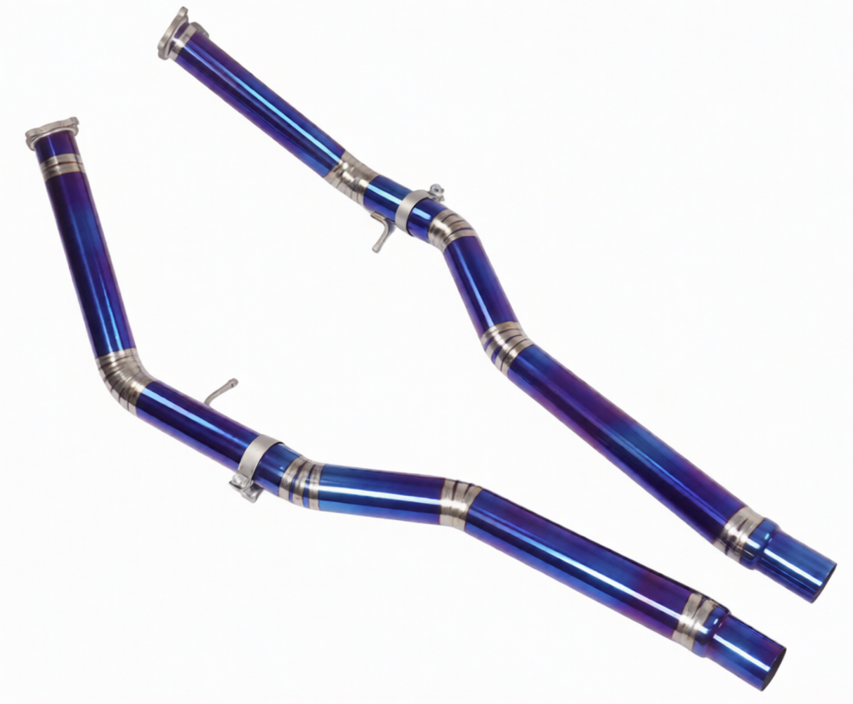 17-25 Audi S4/S5 B9 3.0L 3" Titanium Catless Exhaust Mid-Pipes