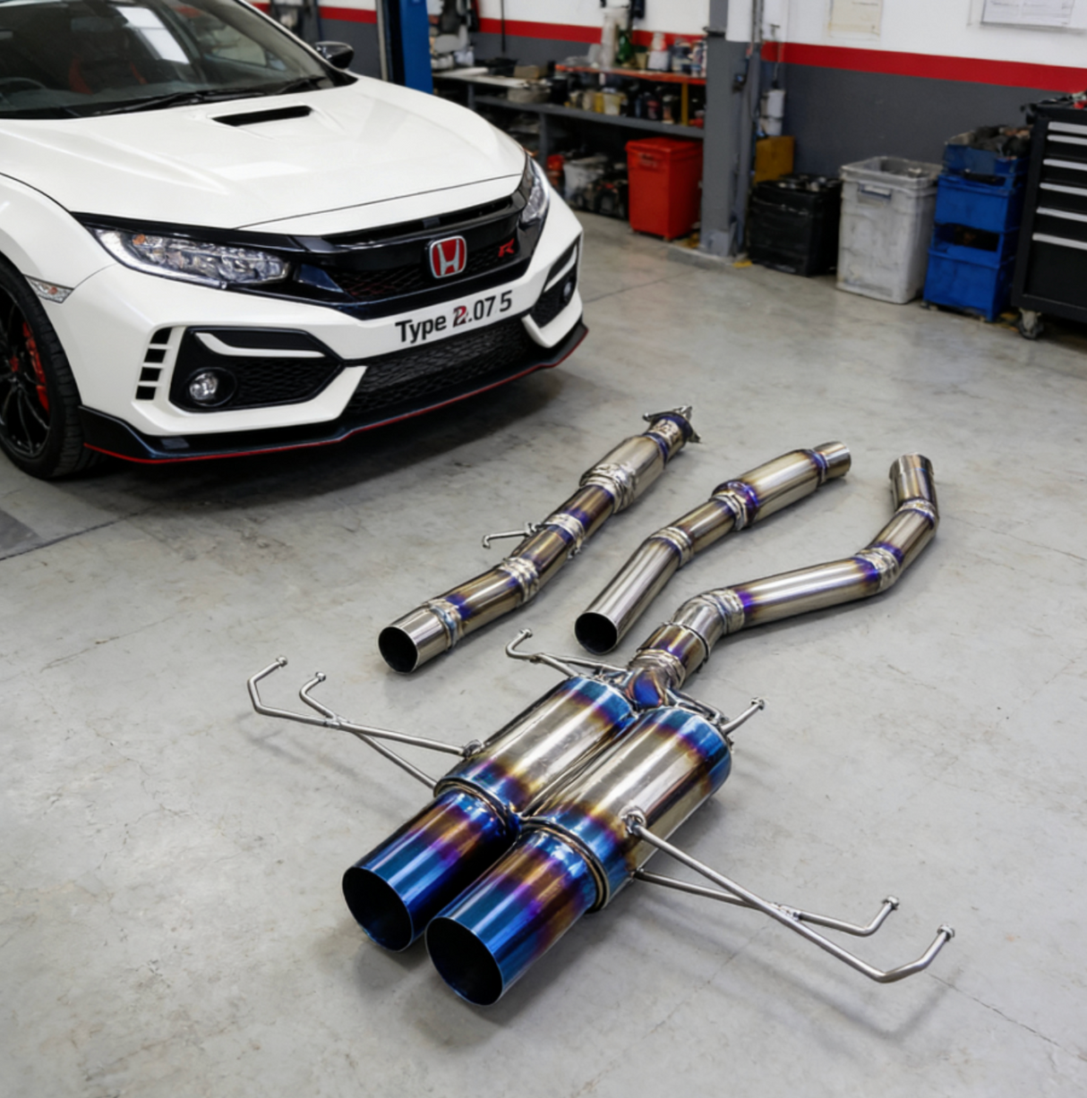 Honda Civic Type-R FL5 2.0L K20C1 Blue Titanium Cat-Back Exhaust